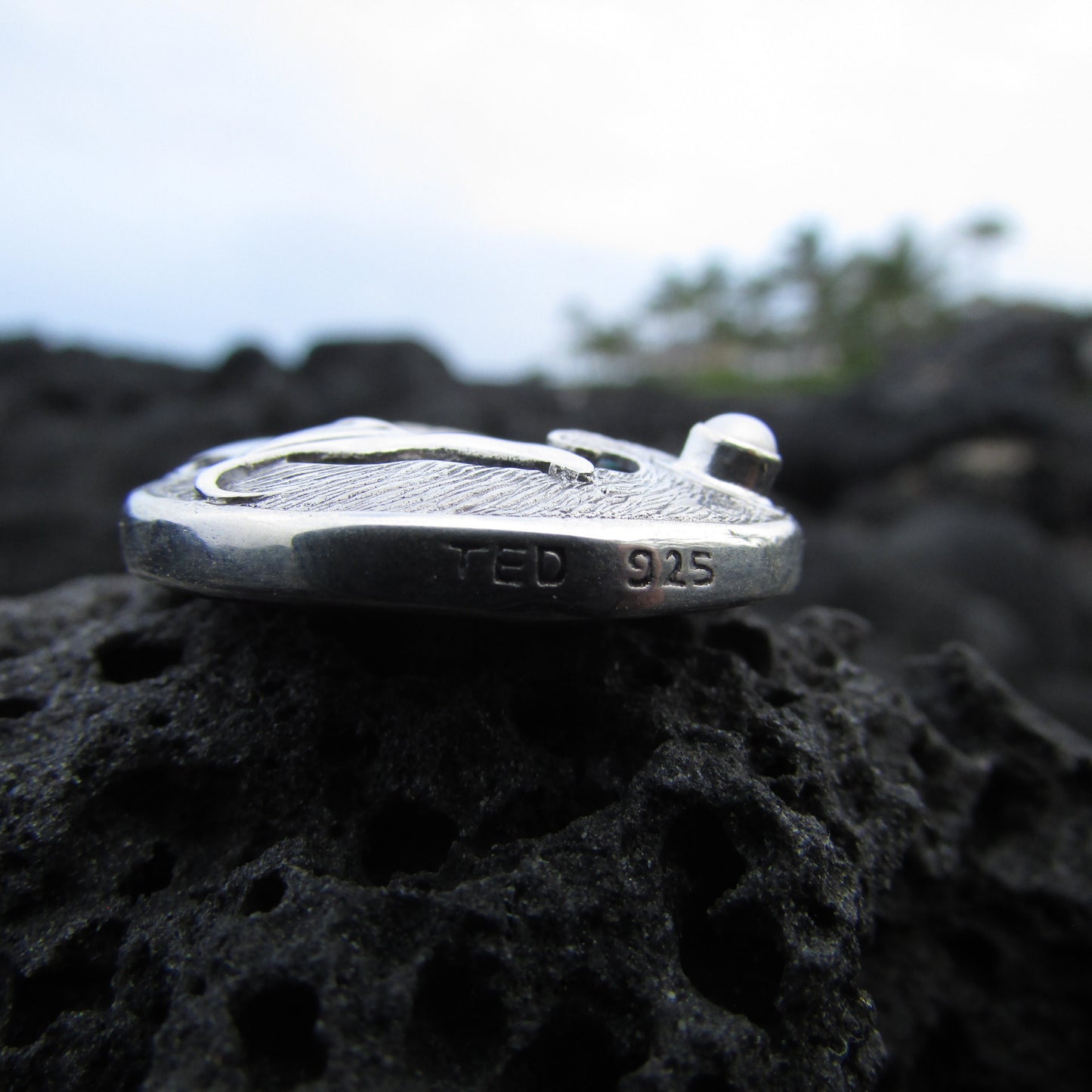 Manta Ray Wave Pendant Necklace | Stingray | Paua Abalone Shell | Sterling Silver | Ocean | Beach | Gift | Jewelry | Handmade | Unique