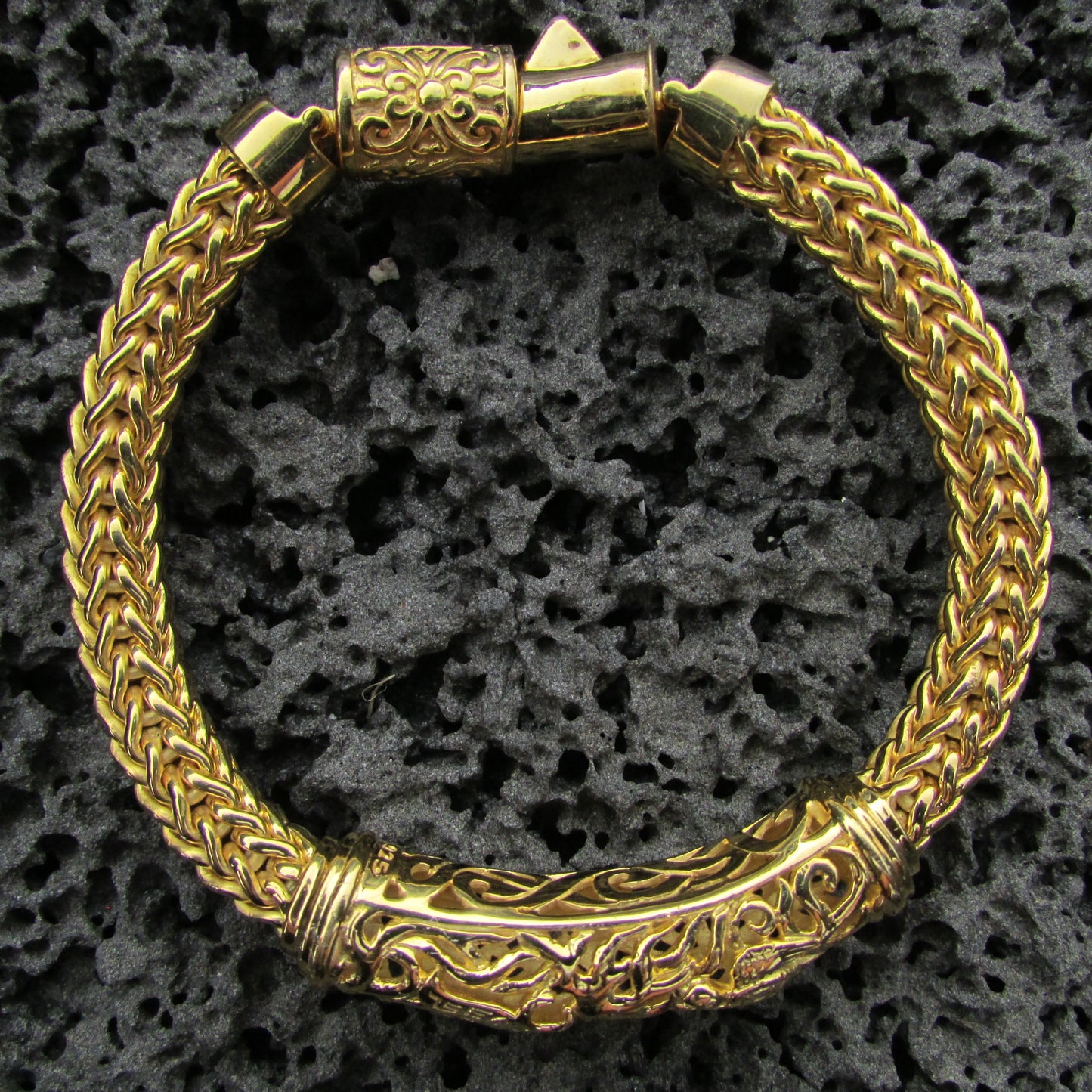 18K Gold Vermeil Handmade Men's Bracelet Manta Ray Turtle Hawaii | 18K Gold | Sterling Silver