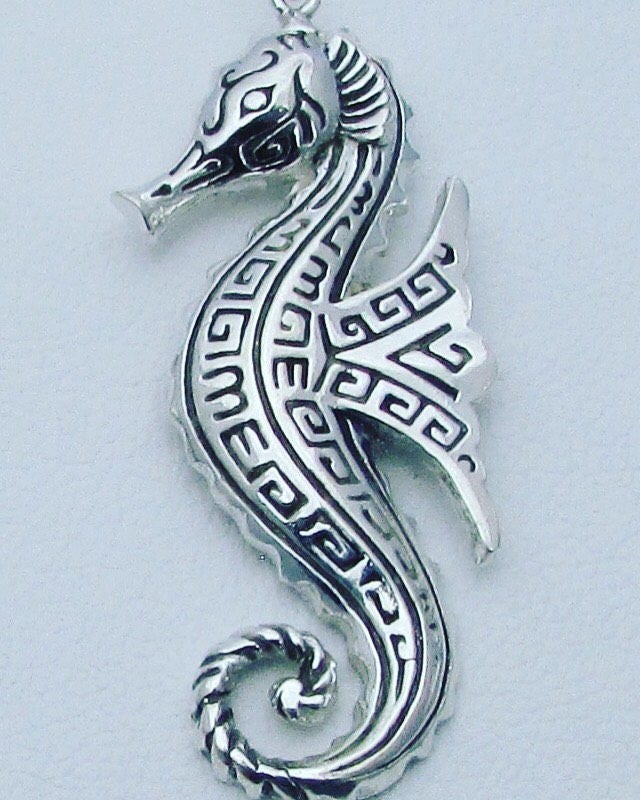 Seahorse Necklace Pendant | Sterling Silver | Ocean | Beach | Gift | Jewelry | Handmade | Unique