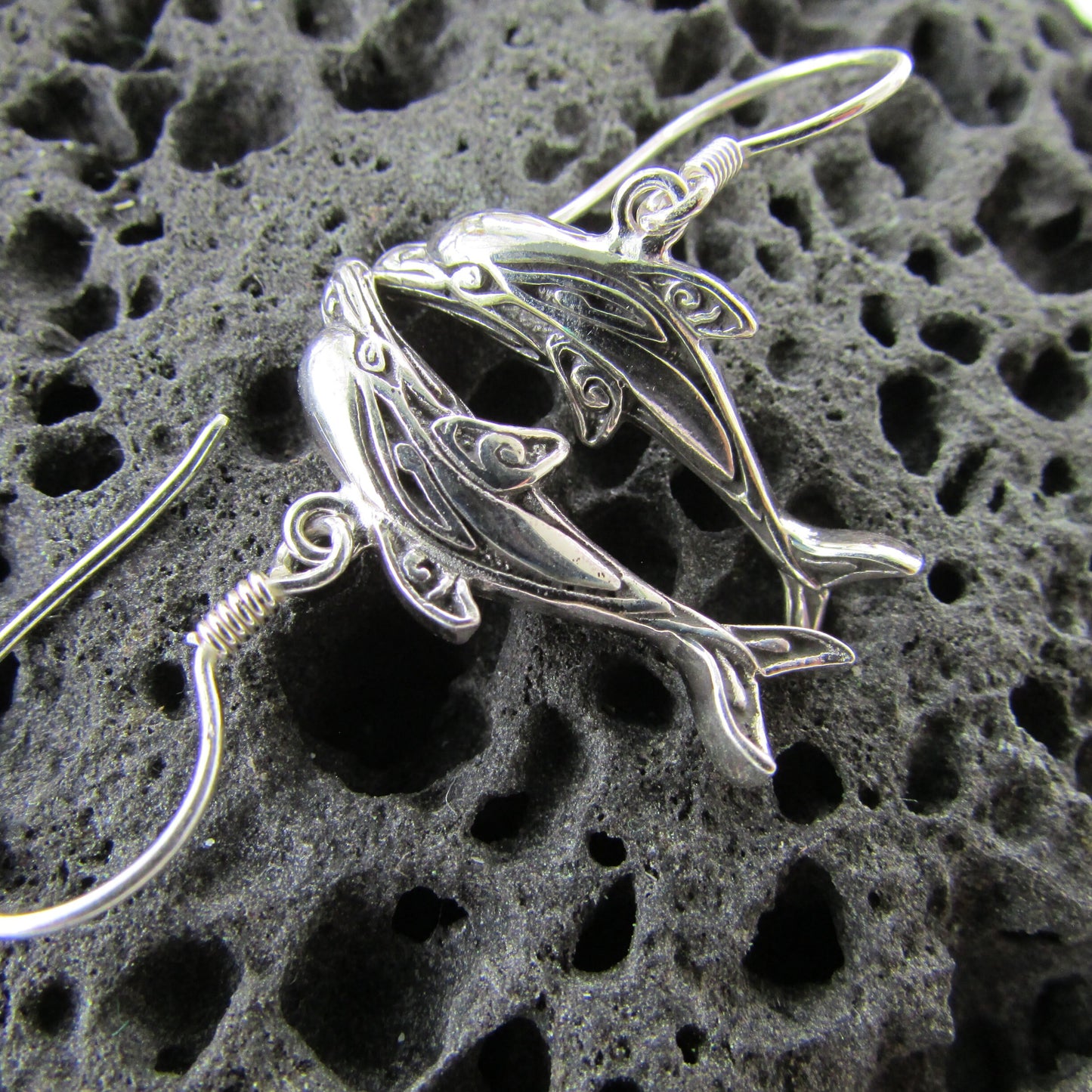 Dolphin Earrings Small | Sterling Silver | Ocean | Beach | Gift | Jewelry | Handmade | Unique