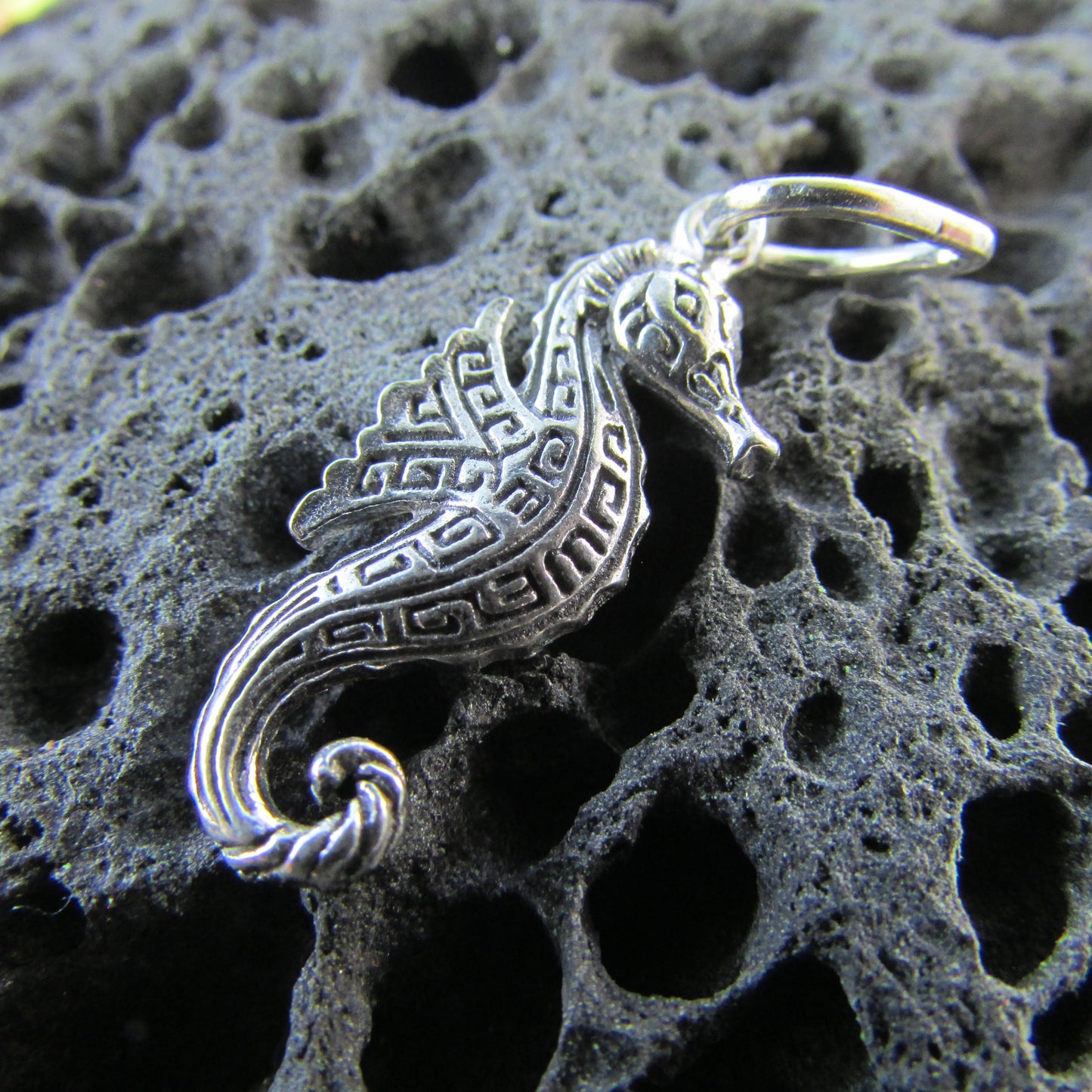 Seahorse Necklace Pendant Charm Mini | Sterling Silver | Ocean | Beach | Gift | Jewelry | Handmade | Unique
