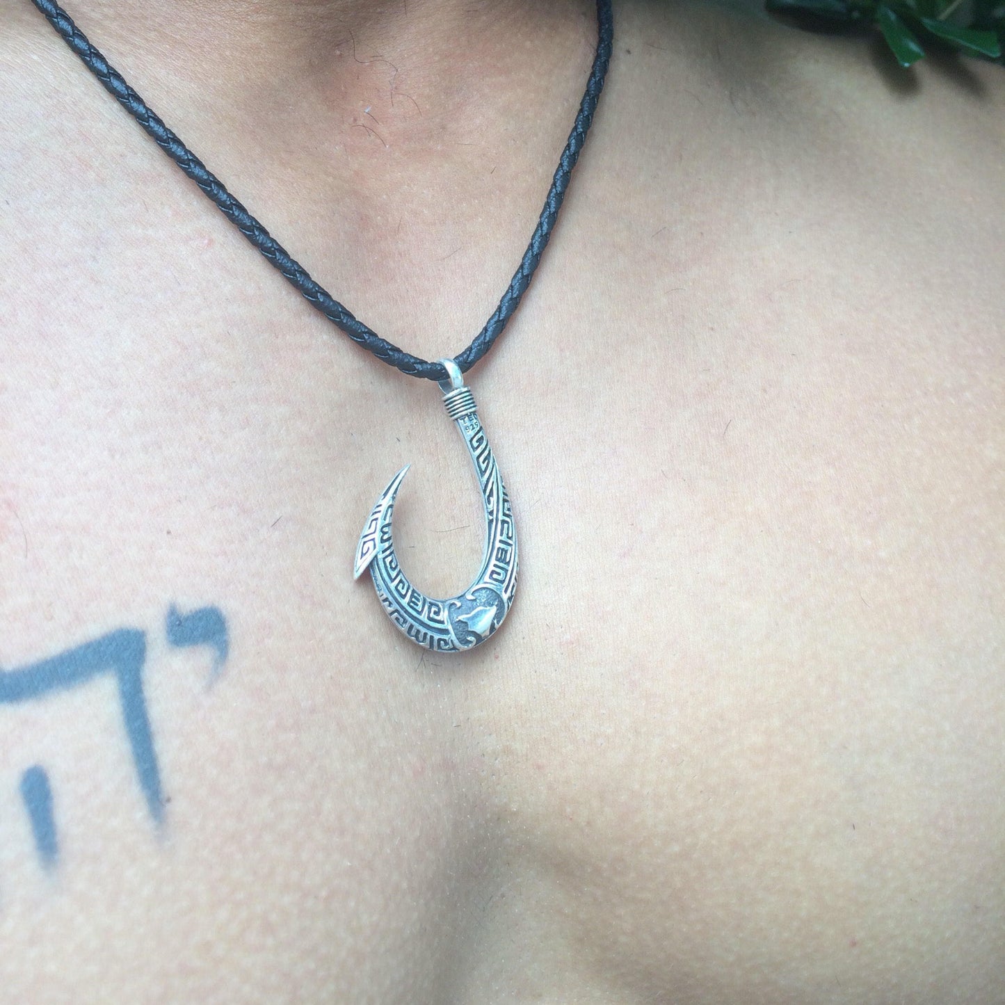 Fishing Hook with Hawaii's Big Island Shape | Sterling Silver | Ocean | Beach | Gift | Jewelry | Handmade | Unique