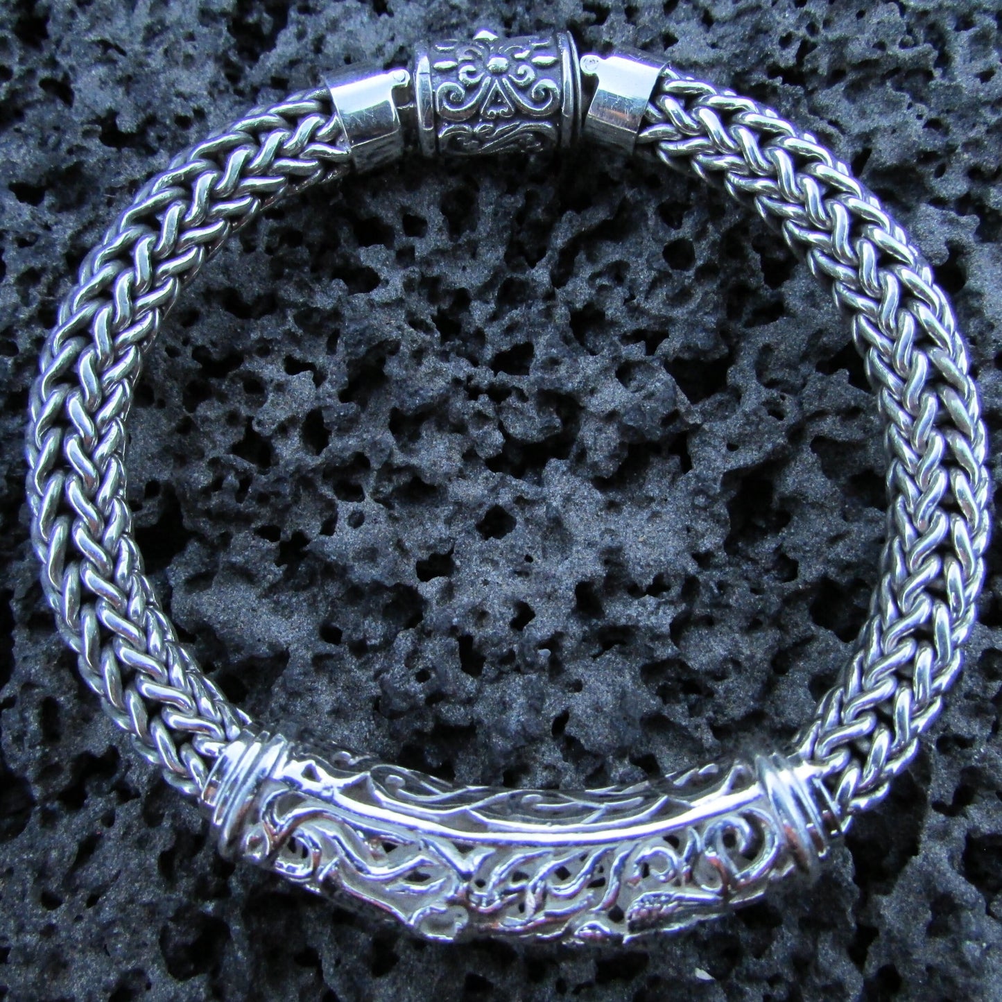 Mens Bracelet Gift Silver Metal | Manta Ray | Stingray | Turtle | Hawaii | Big Island