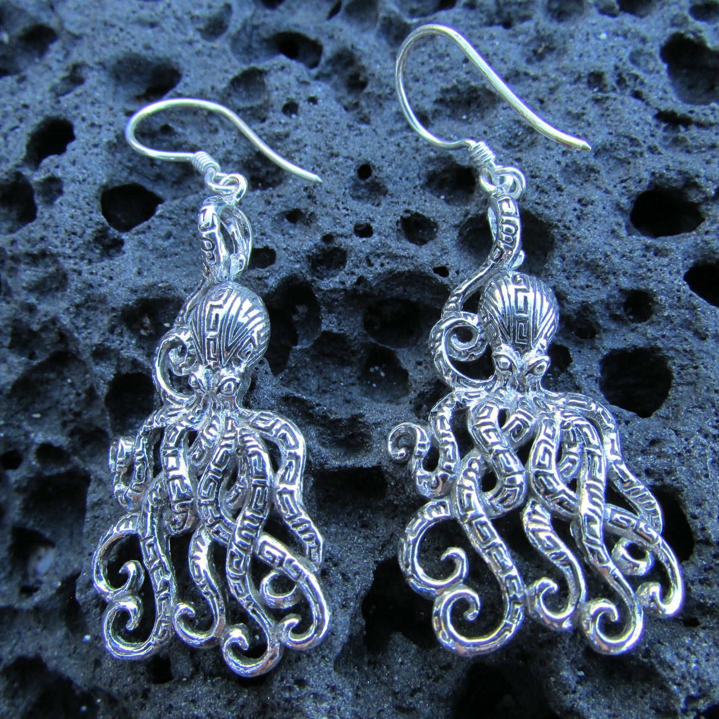 Octopus Earrings | Sterling Silver | Ocean | Beach | Gift | Jewelry | Handmade | Unique
