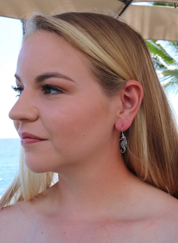 Seahorse Earrings Small | Sterling Silver | Ocean | Beach | Gift | Jewelry | Handmade | Unique