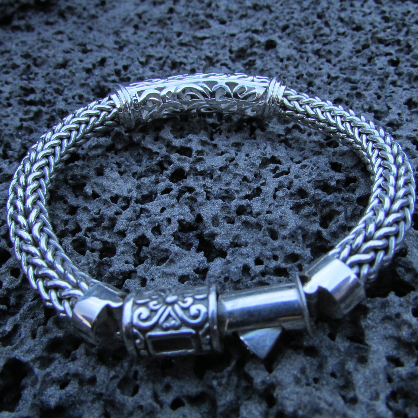 Mens Bracelet Gift Silver Metal | Manta Ray | Stingray | Turtle | Hawaii | Big Island