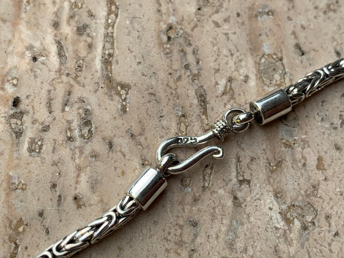 Byzantine hand woven chain. 2.5mm. Sterling Silver. 18”, 20”, or 22” long.