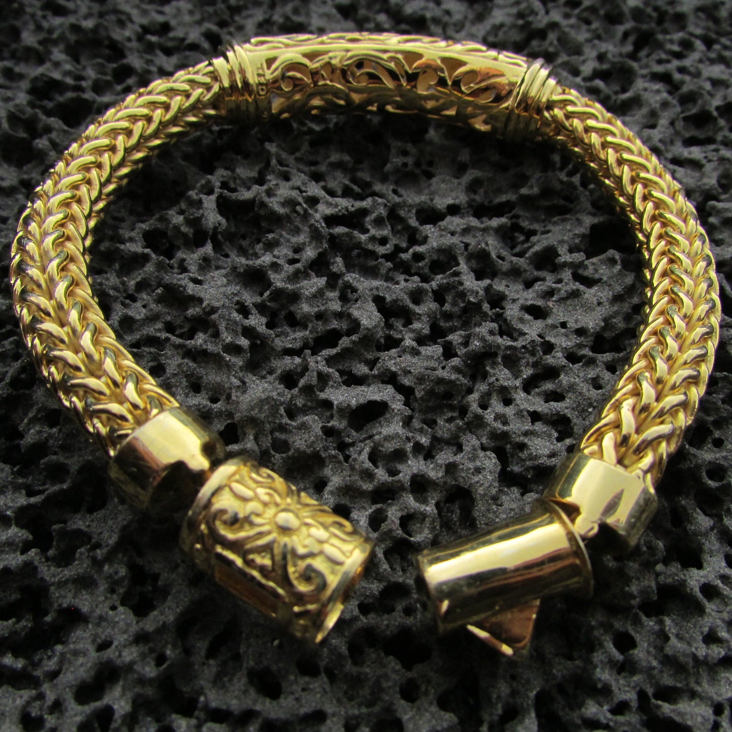 18K Gold Vermeil Handmade Men's Bracelet Manta Ray Turtle Hawaii | 18K Gold | Sterling Silver