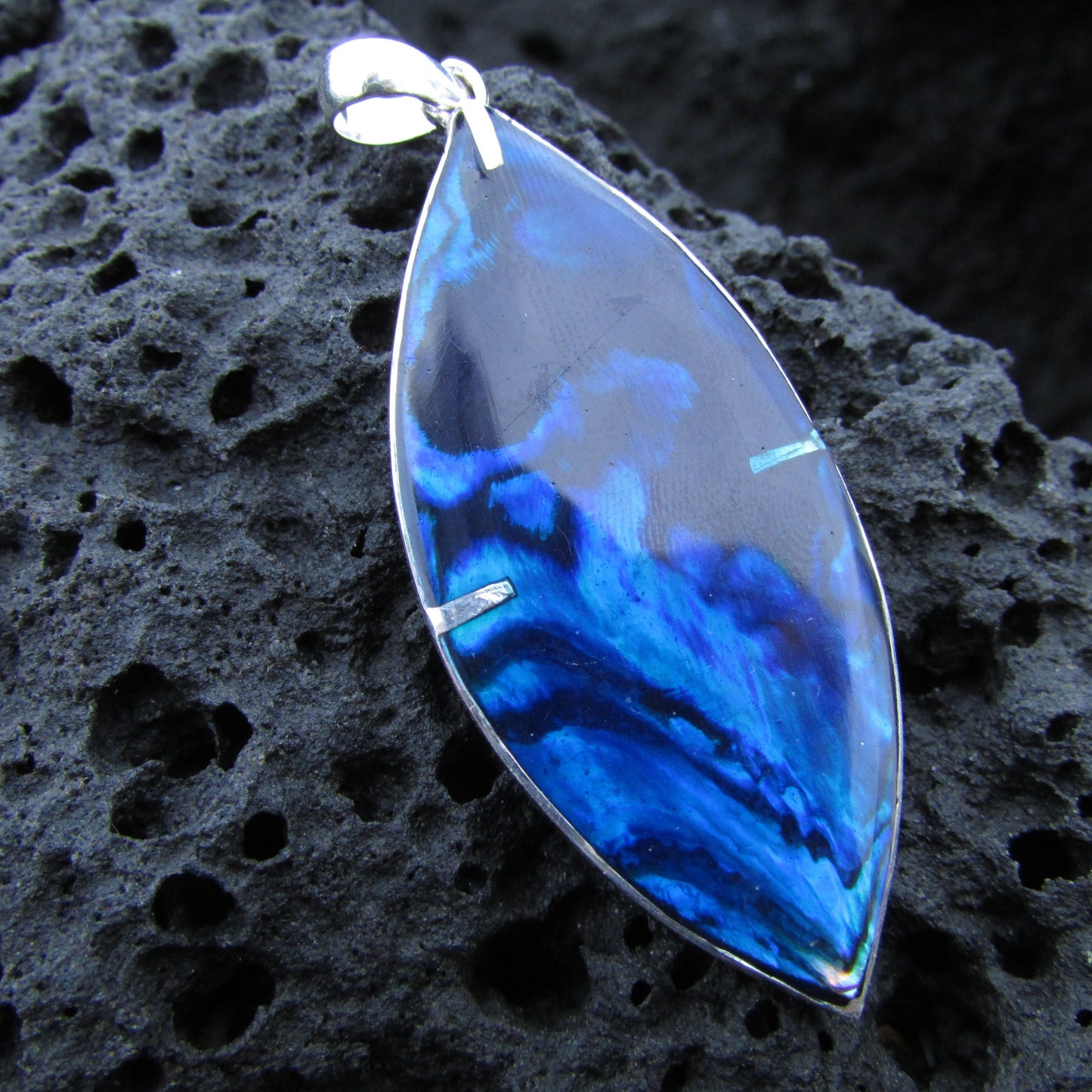 Sea Turtle Wave Necklace Pendant | Paua Abalone Shell | Pearl | Sterling Silver | Ocean | Beach | Gift | Jewelry | Handmade | Unique