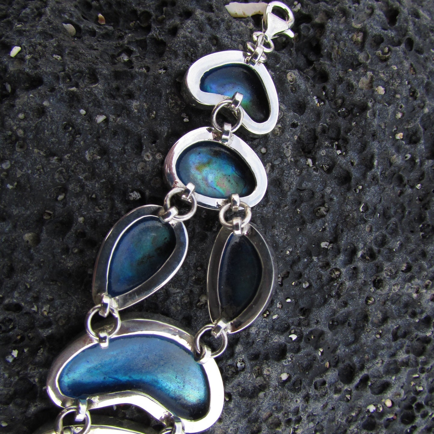 Handmade Bracelet | Abalone Shell | Paua Shell | Sterling Silver