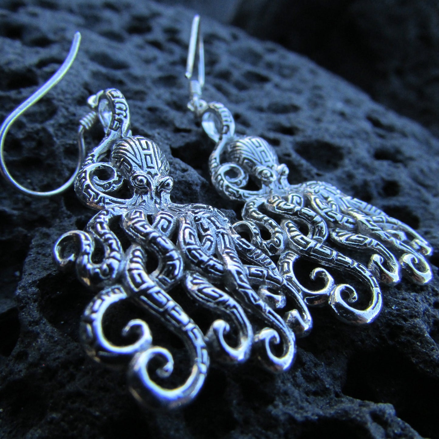 Octopus Earrings | Sterling Silver | Ocean | Beach | Gift | Jewelry | Handmade | Unique
