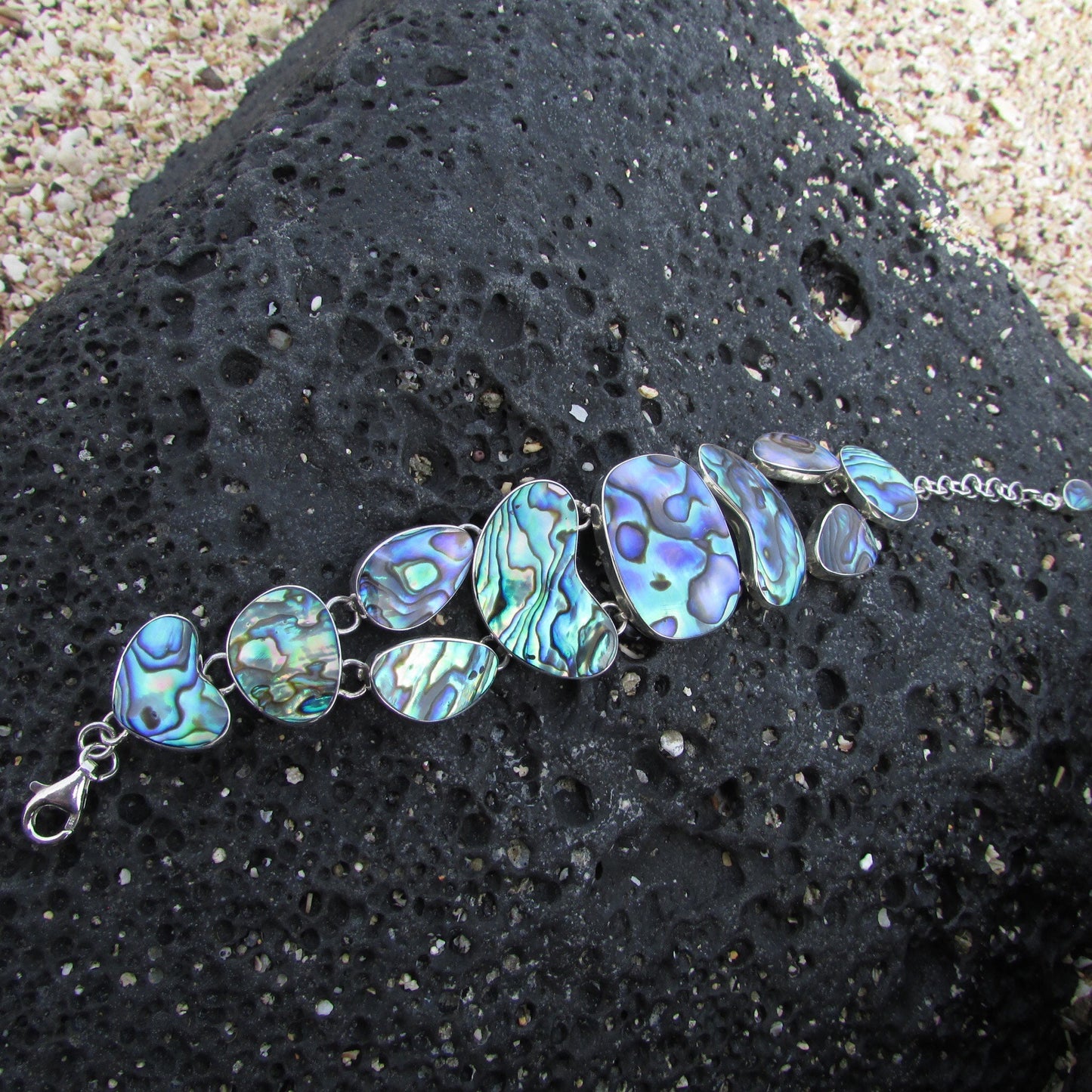 Handmade Bracelet | Abalone Shell | Paua Shell | Sterling Silver
