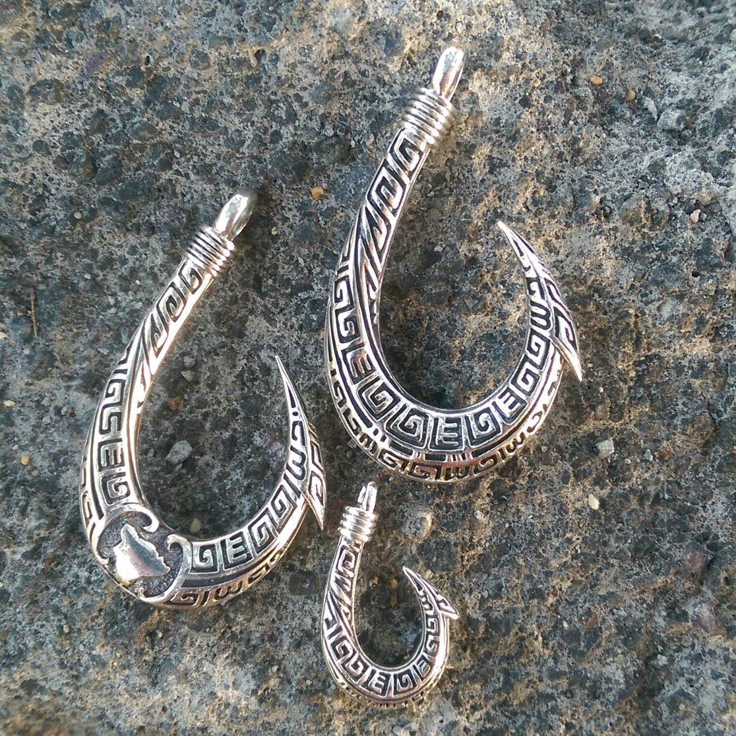 Fishing Hook Necklace Pendant | Sterling Silver | Ocean | Beach | Gift | Jewelry | Handmade | Unique
