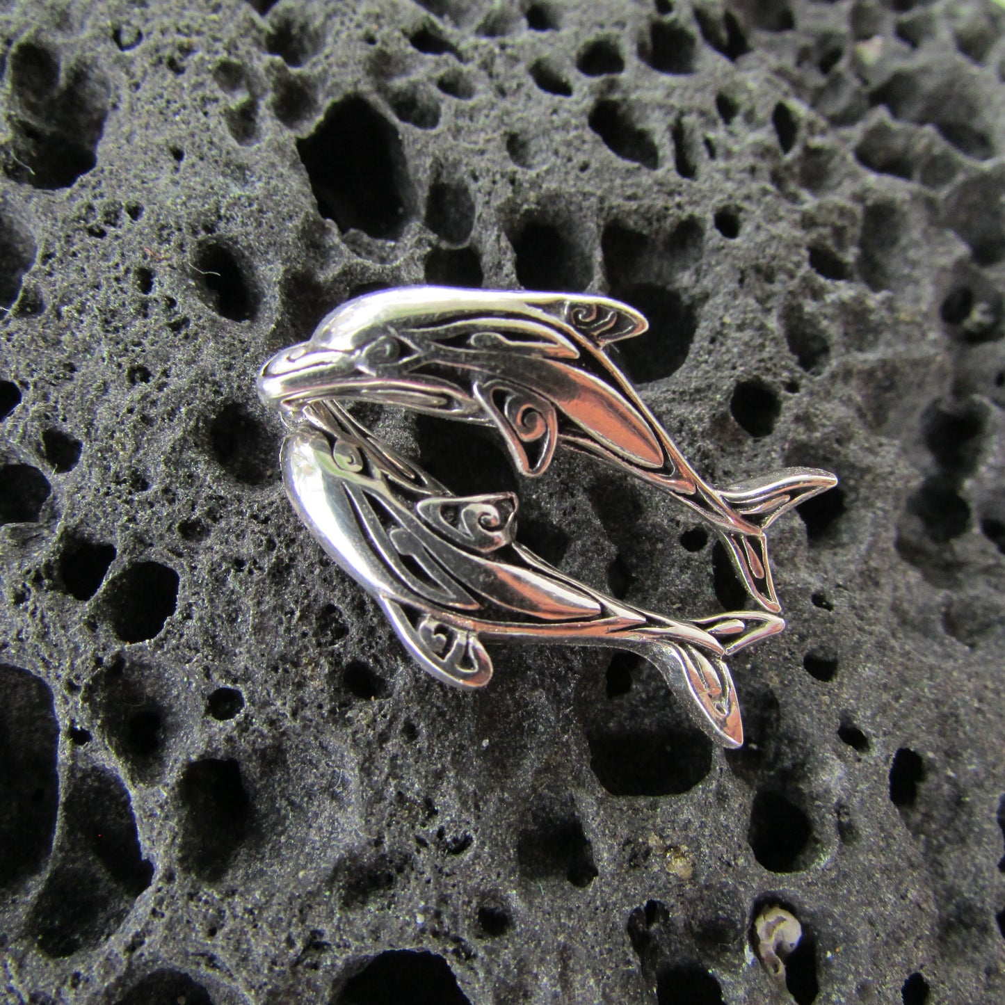 Dolphin Earrings Stud | Sterling Silver | Ocean | Beach | Gift | Jewelry | Handmade | Unique