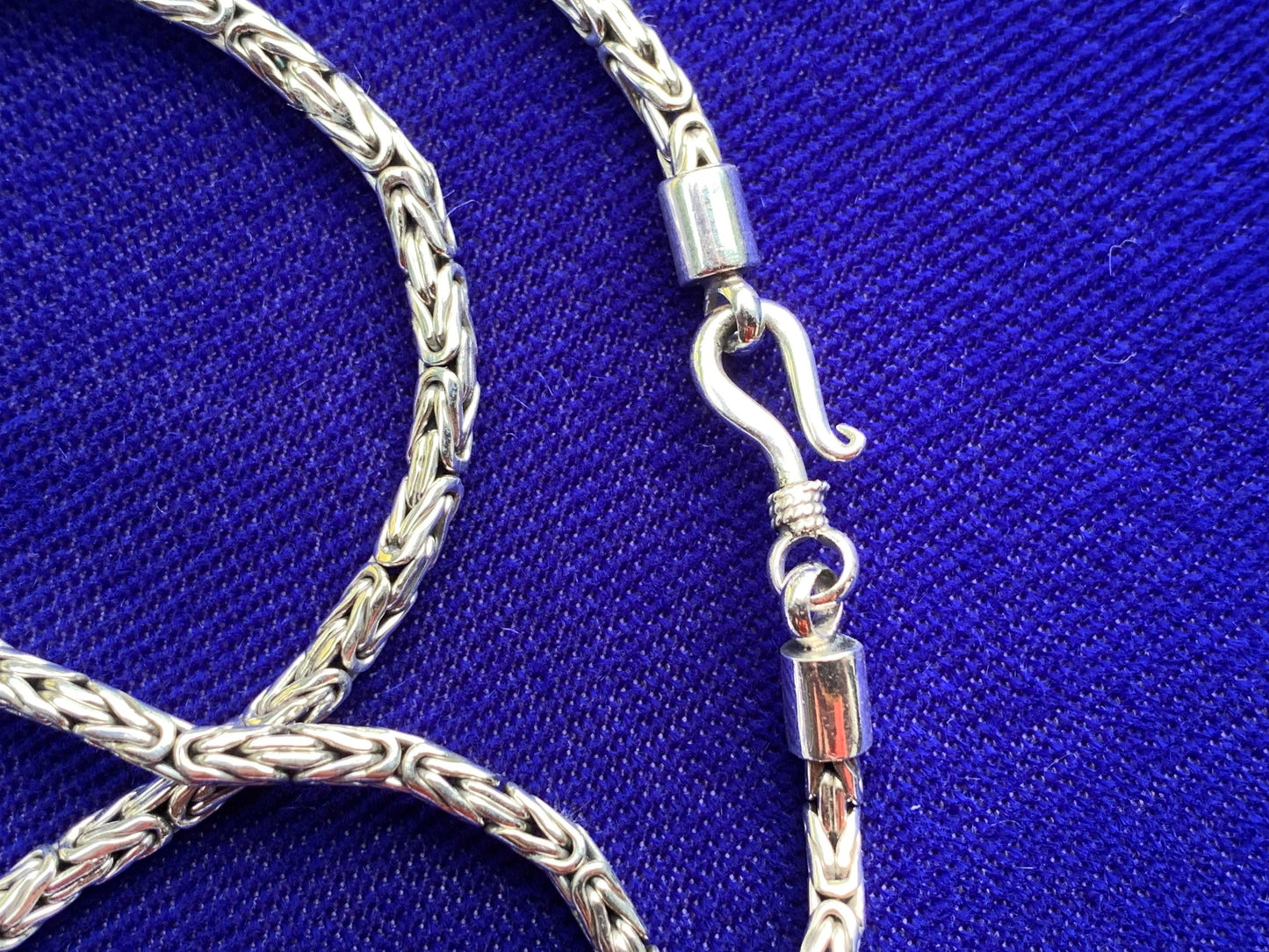 Byzantine hand woven chain. 2.5mm. Sterling Silver. 18”, 20”, or 22” long.