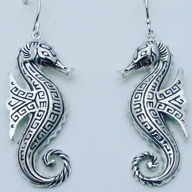 Seahorse Earrings | Sterling Silver | Ocean | Beach | Gift | Jewelry | Handmade | Unique