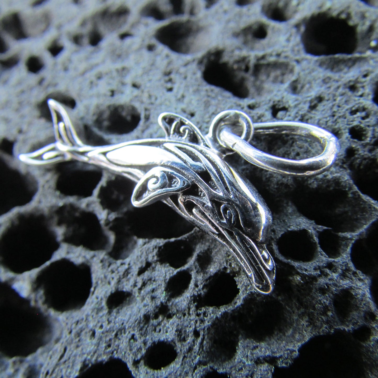 Dolphin Necklace Pendant Charm Mini | Sterling Silver | Ocean | Beach | Gift | Jewelry | Handmade | Unique
