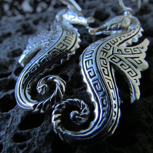 Seahorse Earrings | Sterling Silver | Ocean | Beach | Gift | Jewelry | Handmade | Unique