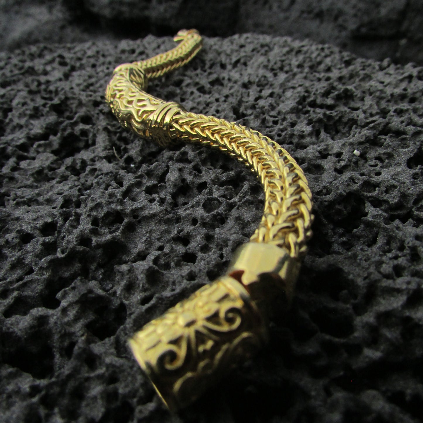 18K Gold Vermeil Handmade Men's Bracelet Manta Ray Turtle Hawaii | 18K Gold | Sterling Silver