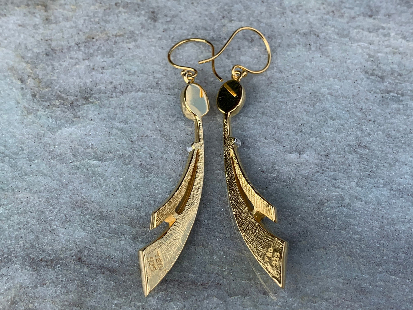 Opal Wave 18k Gold Vermeil Earrings