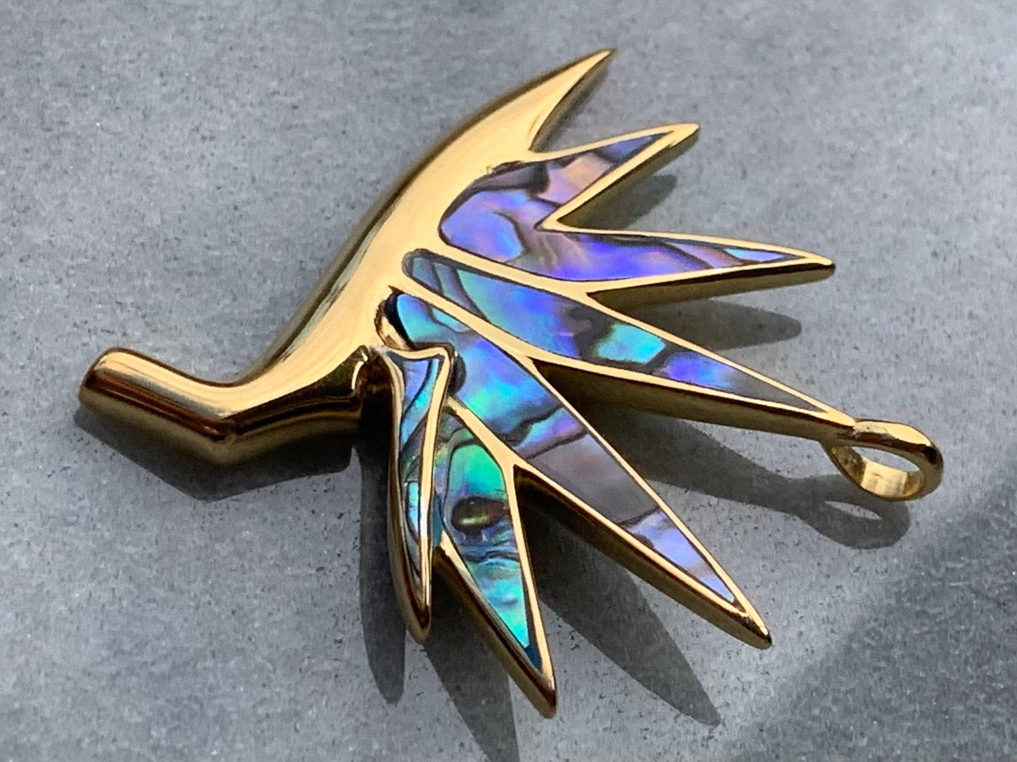 Bird of Paradise Flower 18k Gold Vermeil Necklace Pendant