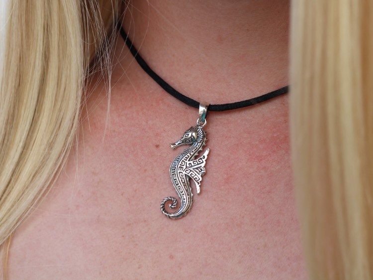 Seahorse Necklace Pendant  | Sterling Silver | Ocean | Beach | Gift | Jewelry | Handmade | Unique
