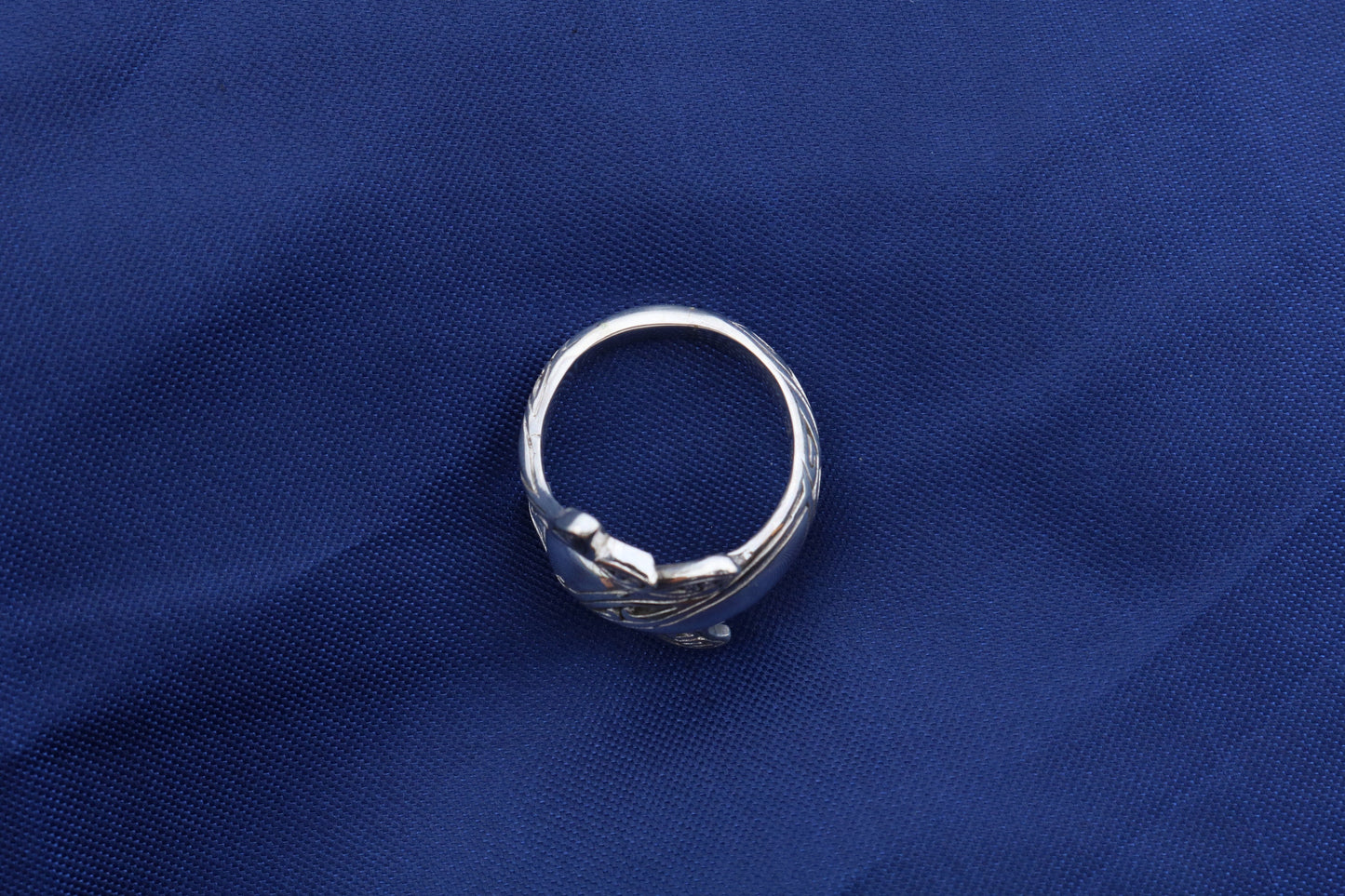 Dolphin Ring Tribal Polynesian Tattoo Design Naia. Sterling Silver.