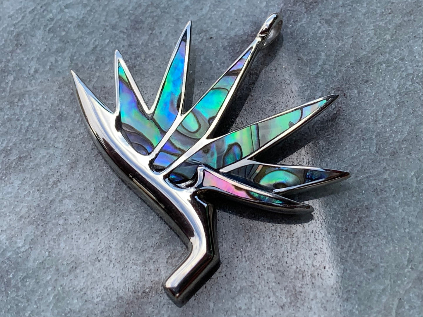 Bird of Paradise Flower Sterling Silver Necklace Pendant