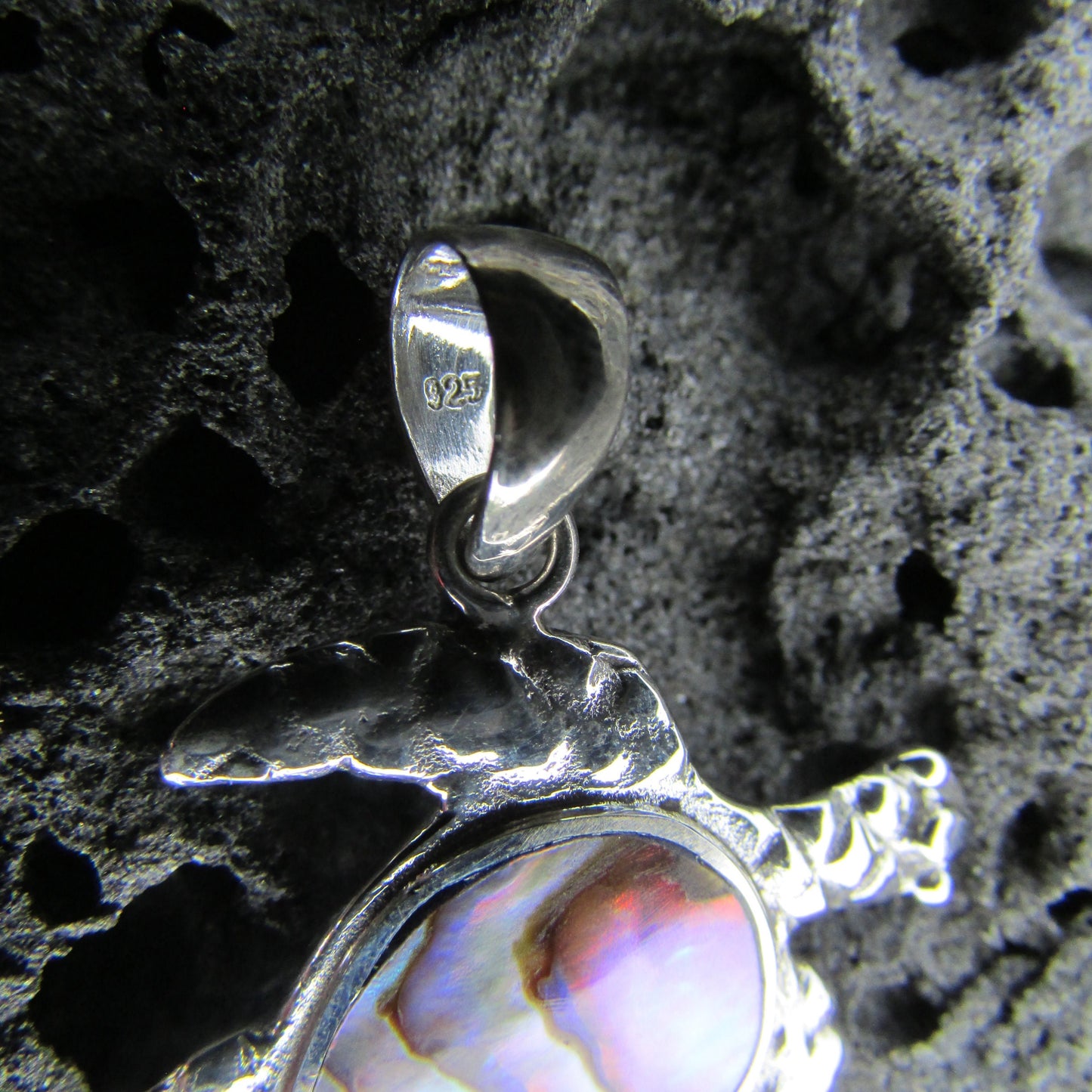 Sea Turtle Couple Necklace Pendant | Abalone Paua Shell | Blue Topaz | Sterling Silver | Ocean | Beach | Gift | Jewelry | Handmade | Unique