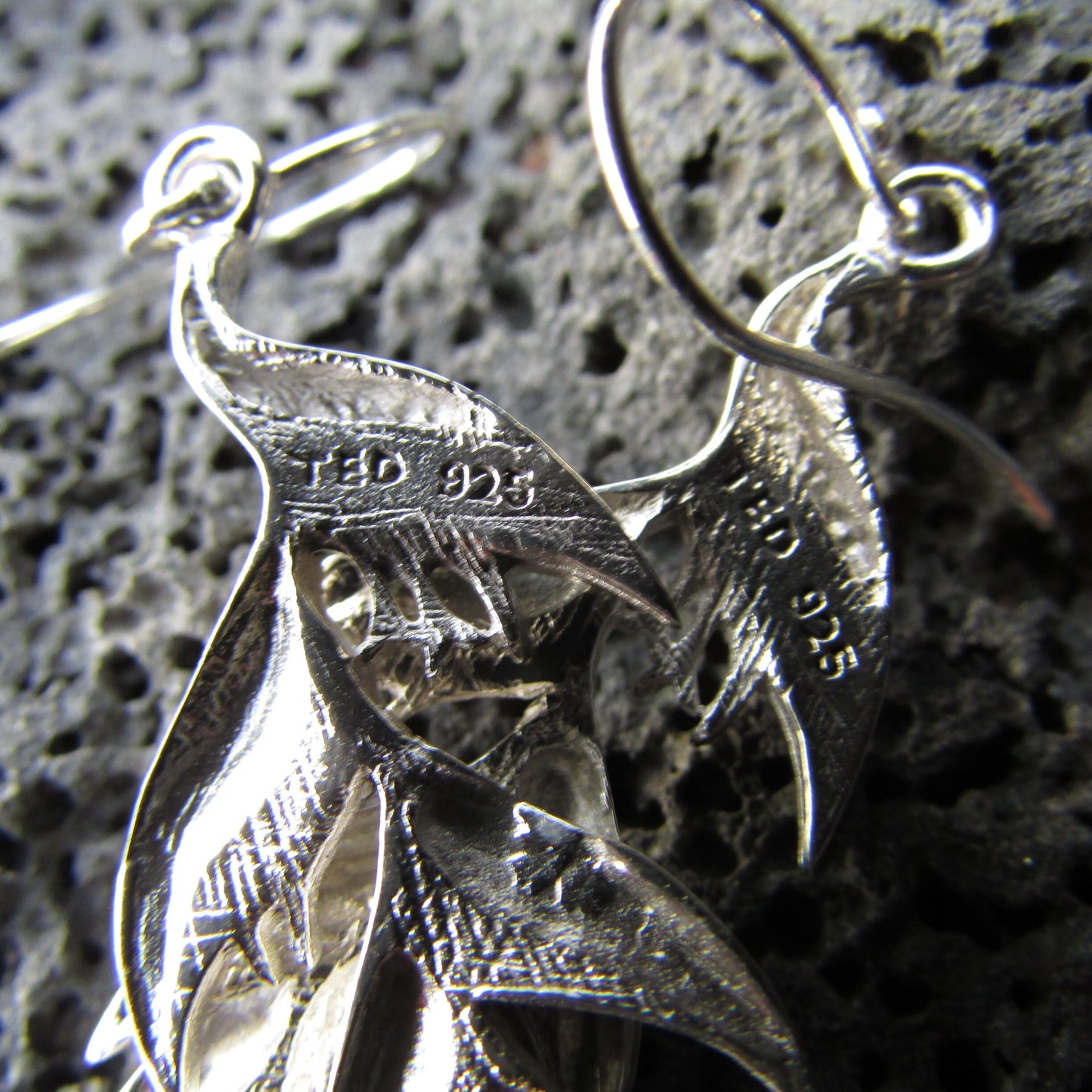 Heliconia Flower Earrings | Paua Abalone Shell | Sterling Silver | Nature | Gift | Jewelry | Handmade | Unique