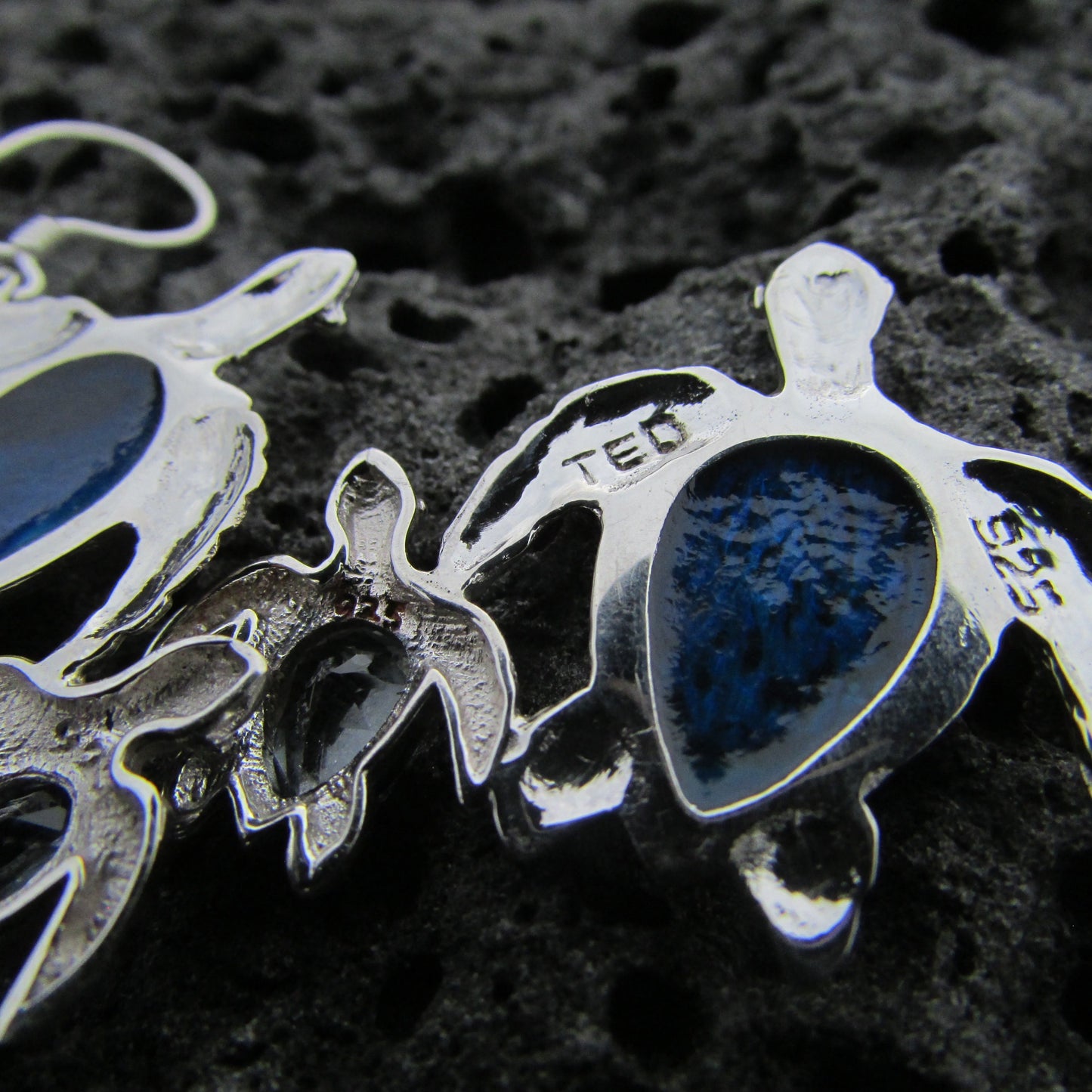 Sea Turtle Couple Earrings | Abalone Paua Shell | Amethyst | Beach | Gift | Jewelry | Handmade | Unique