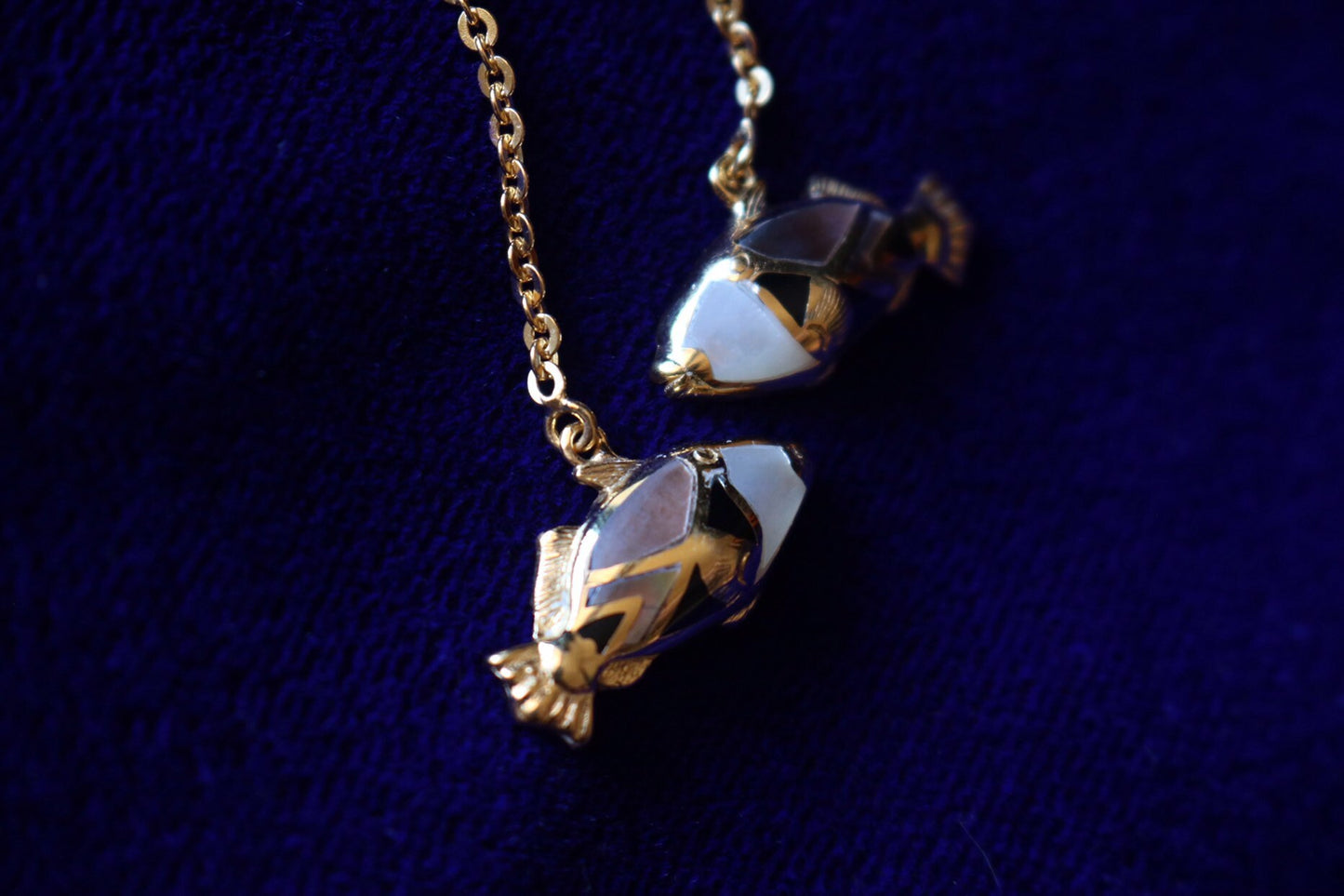 Humuhumunukunukuapua’a (Trigger Fish) Hawaiian State Fish Earrings. 18k Gold Vermeil, Silver, Mother of Pearl.