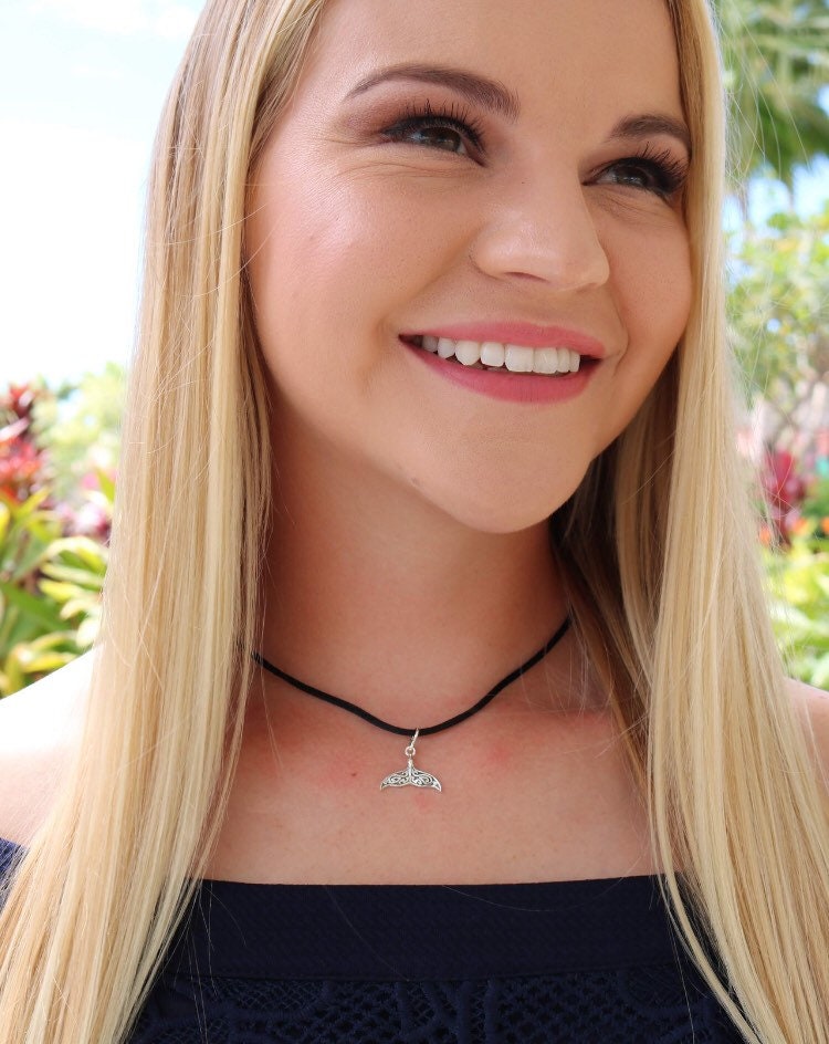 Whale Tail Pendant Necklace Medium | Sterling Silver | Ocean | Beach | Gift | Jewelry | Handmade | Unique