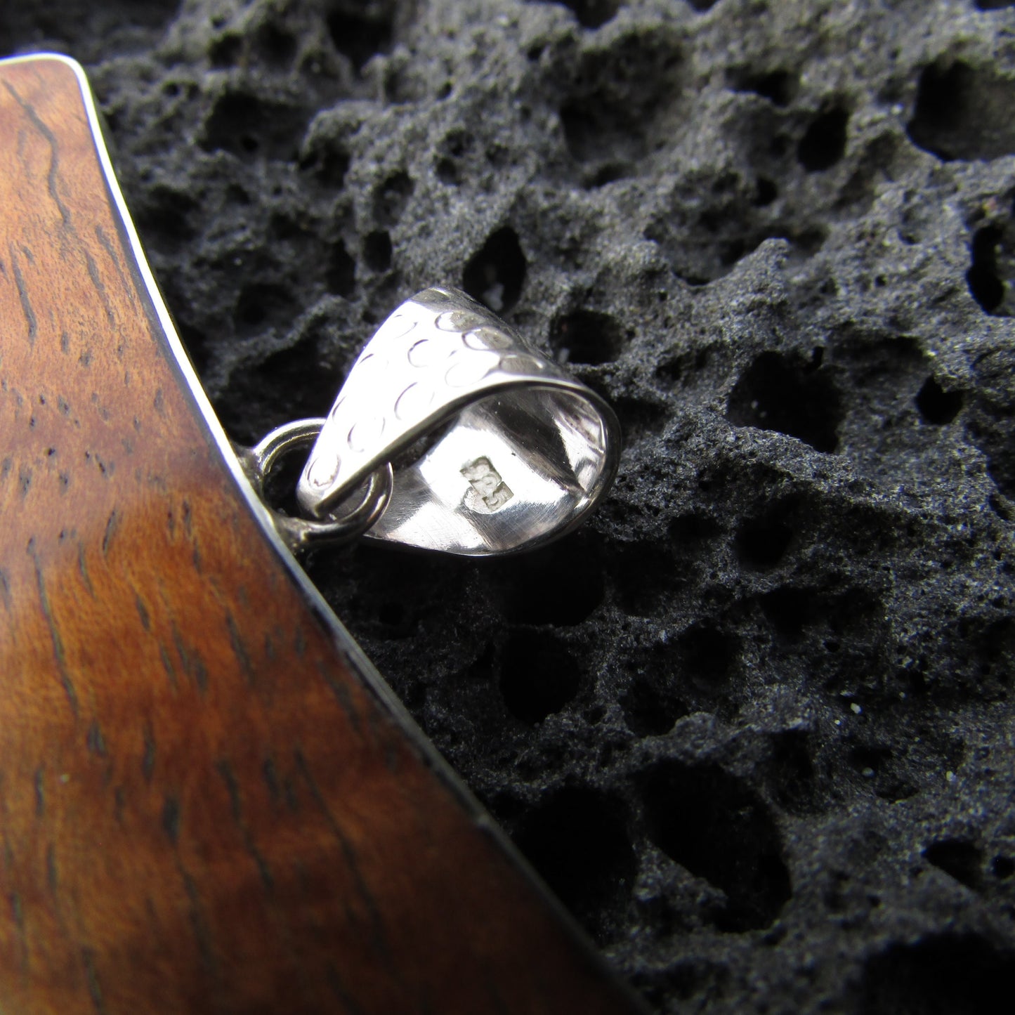 Hawaiian Koa Wood Necklace | Black Ouster Shell | Sterling Silver | Gift | Jewelry | Handmade | Unique