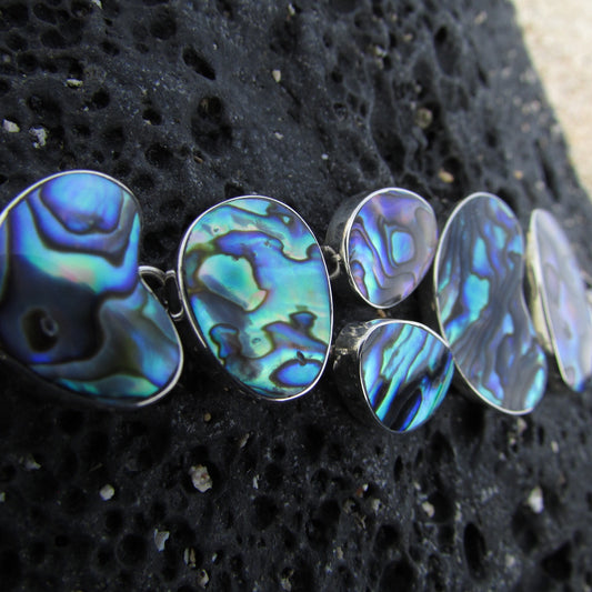 Handmade Bracelet | Abalone Shell | Paua Shell | Sterling Silver