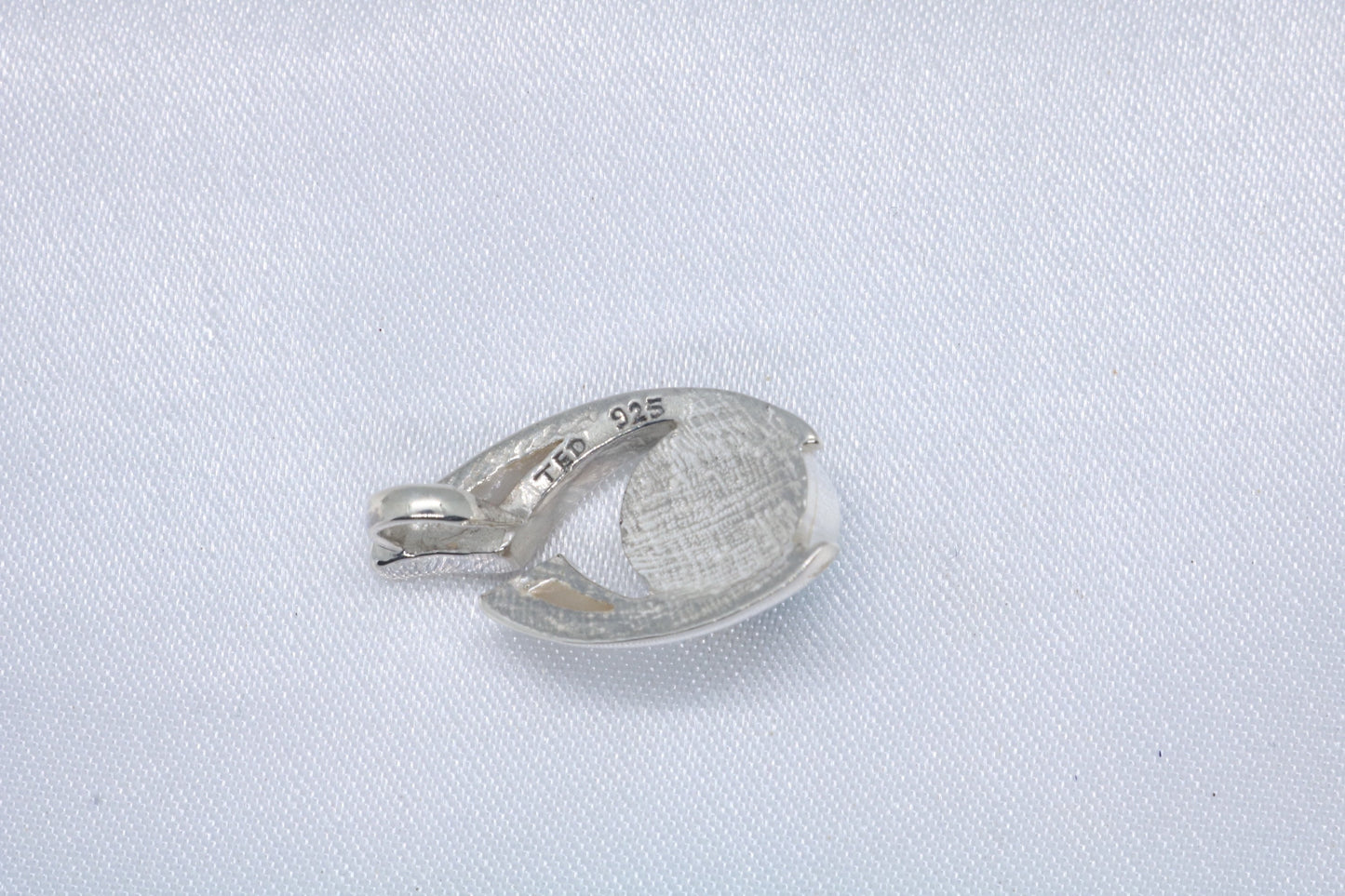 Opal Wave Hawaiian Nalu Silver Mother of Pearl Necklace Pendant