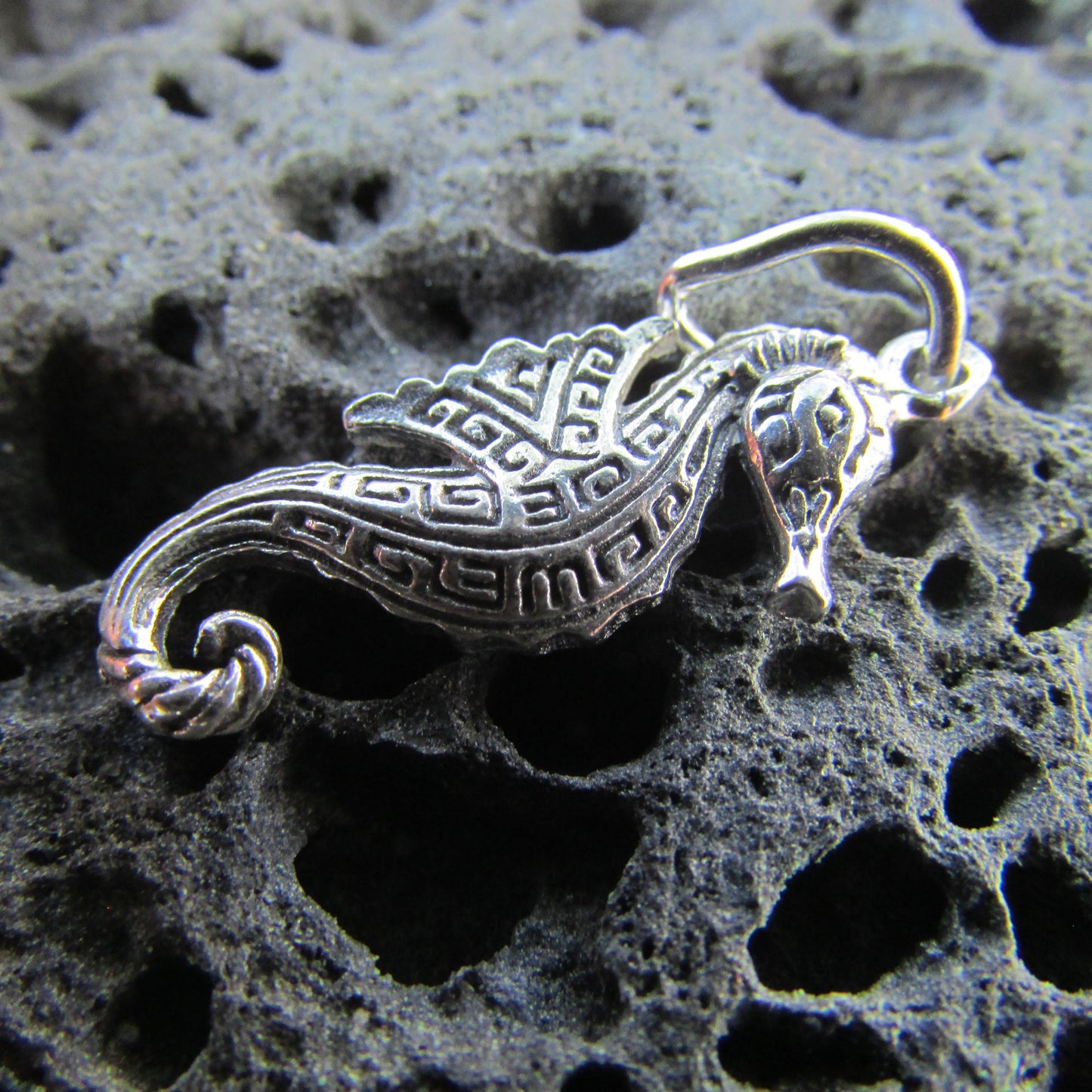 Seahorse Necklace Pendant Charm Mini | Sterling Silver | Ocean | Beach | Gift | Jewelry | Handmade | Unique