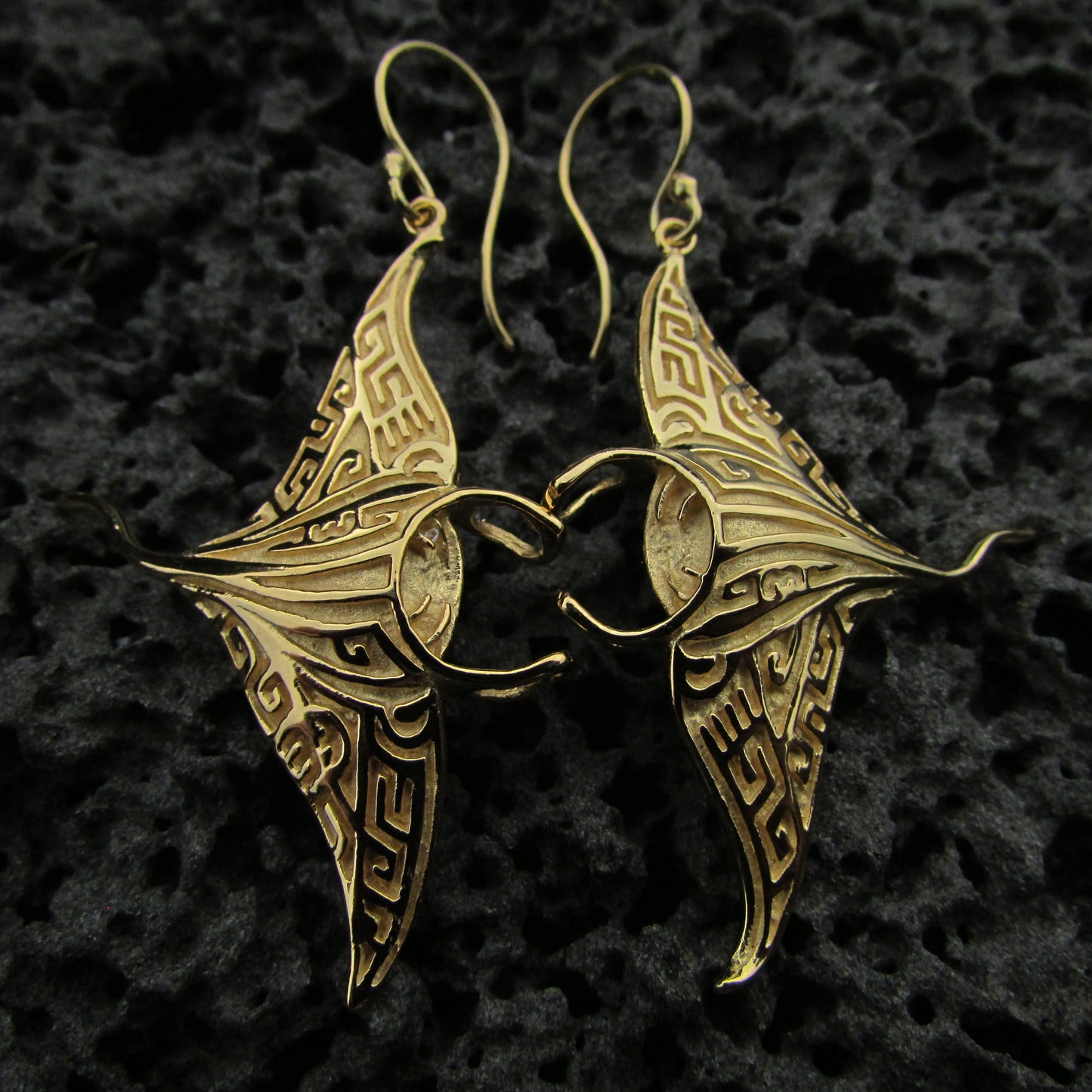 18K Gold Vermeil Manta Ray Stingray Earrings | Ocean | Beach | Gift | Jewelry | Handmade | Unique