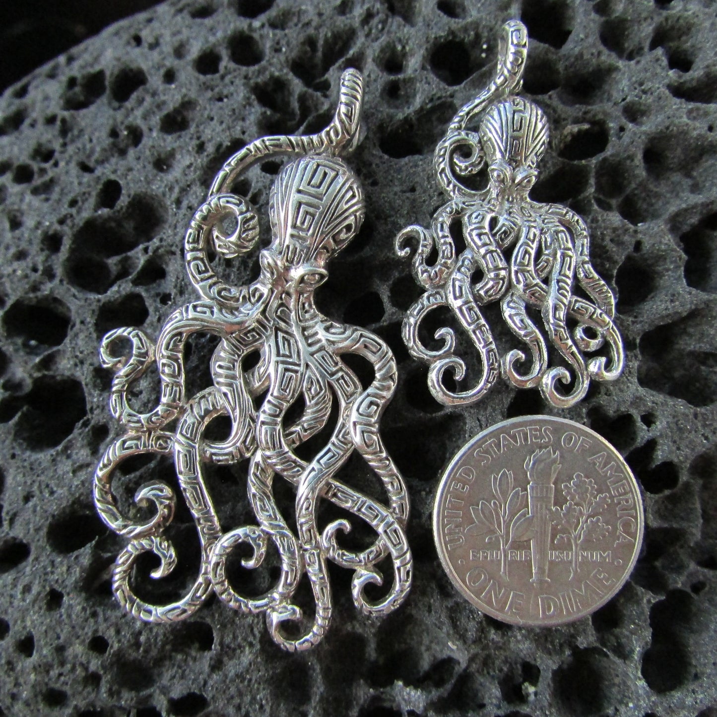 Octopus Pendant Necklace | Sterling Silver | Ocean | Beach | Gift | Jewelry | Handmade | Unique