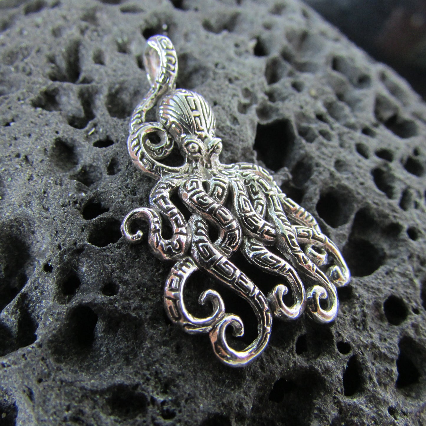 Octopus Pendant Necklace | Sterling Silver | Ocean | Beach | Gift | Jewelry | Handmade | Unique