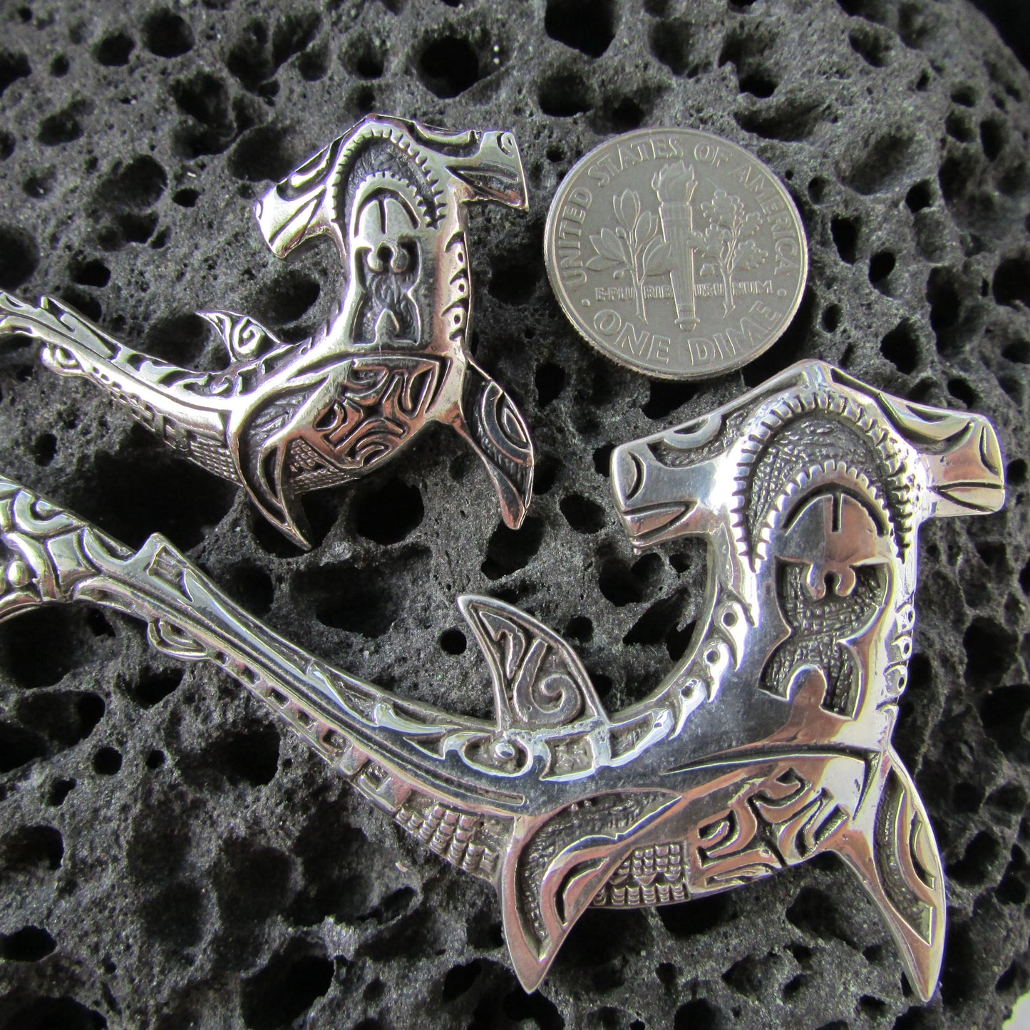 Hammerhead Shark Necklace Pendant Medium | Sterling Silver | Ocean | Beach | Gift | Jewelry | Handmade | Unique