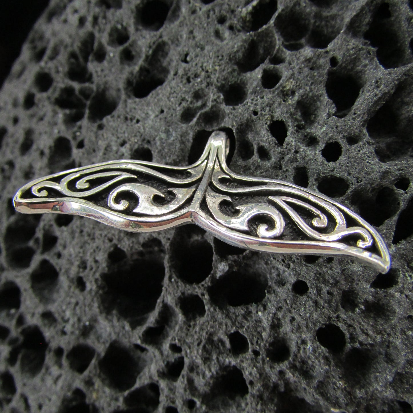Whale Tail Pendant Necklace Medium | Sterling Silver | Ocean | Beach | Gift | Jewelry | Handmade | Unique