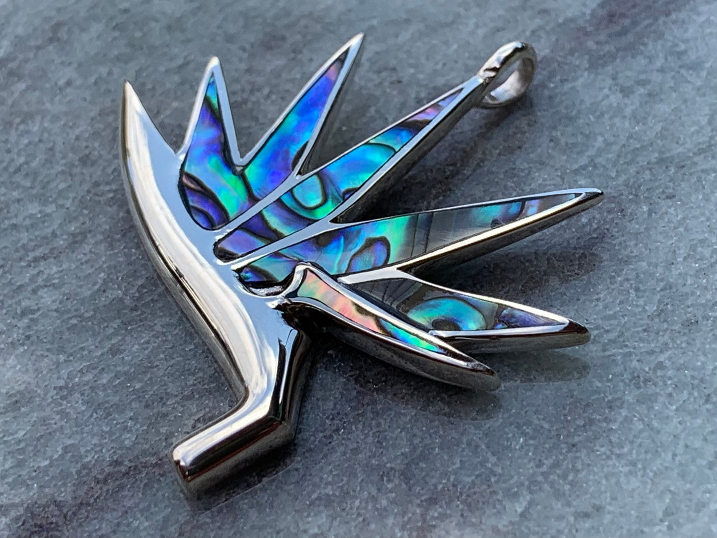 Bird of Paradise Flower Sterling Silver Necklace Pendant