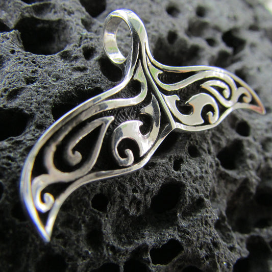 Whale Tail Pendant Necklace Medium | Sterling Silver | Ocean | Beach | Gift | Jewelry | Handmade | Unique