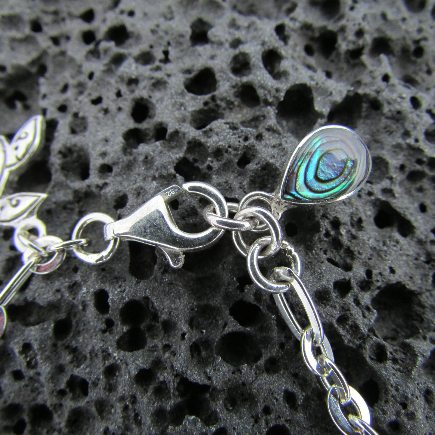 Charm Bracelet | Dolphin | Manta Ray | Seahorse | Sea Turtle | Whale Tail | Sterling Silver | Abalone Paua Shell | Ocean | Beach | Gift