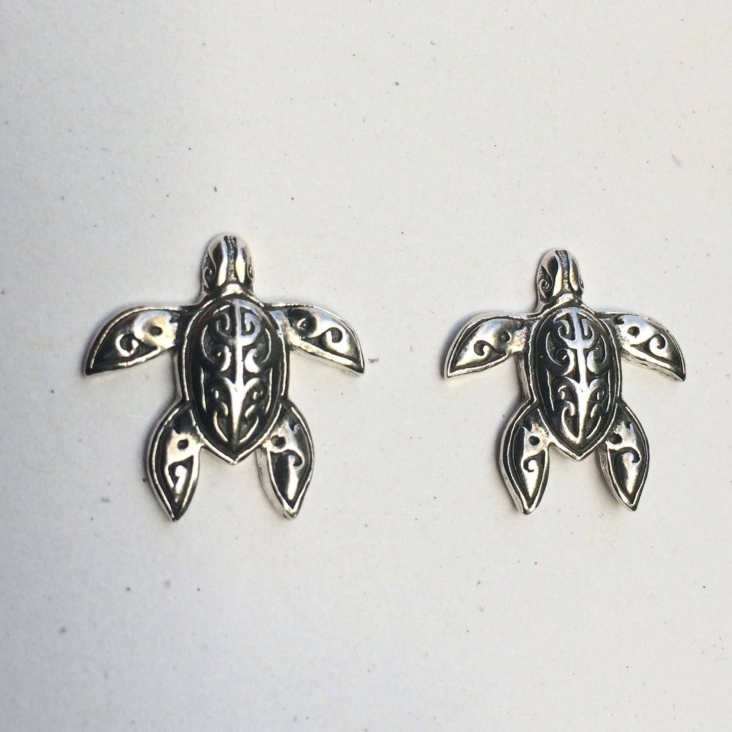 Turtle Stud Earrings | Sterling Silver | Ocean | Beach | Gift | Jewelry | Handmade | Unique