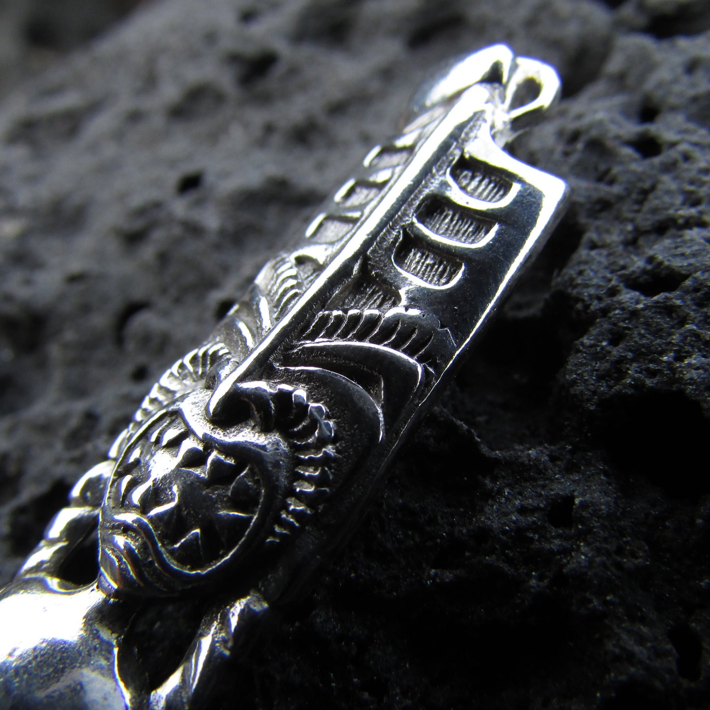 Hawaiian Tribal Tiki Pendant Necklace | Sterling Silver | Gift | Jewelry | Handmade | Unique
