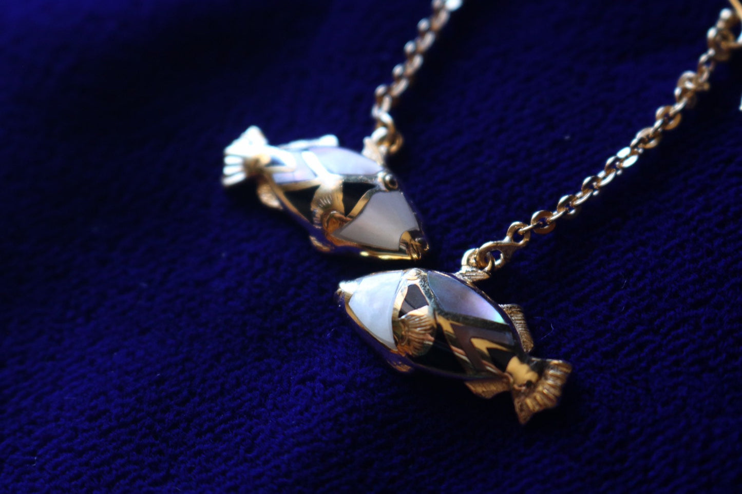 Humuhumunukunukuapua’a (Trigger Fish) Hawaiian State Fish Earrings. 18k Gold Vermeil, Silver, Mother of Pearl.