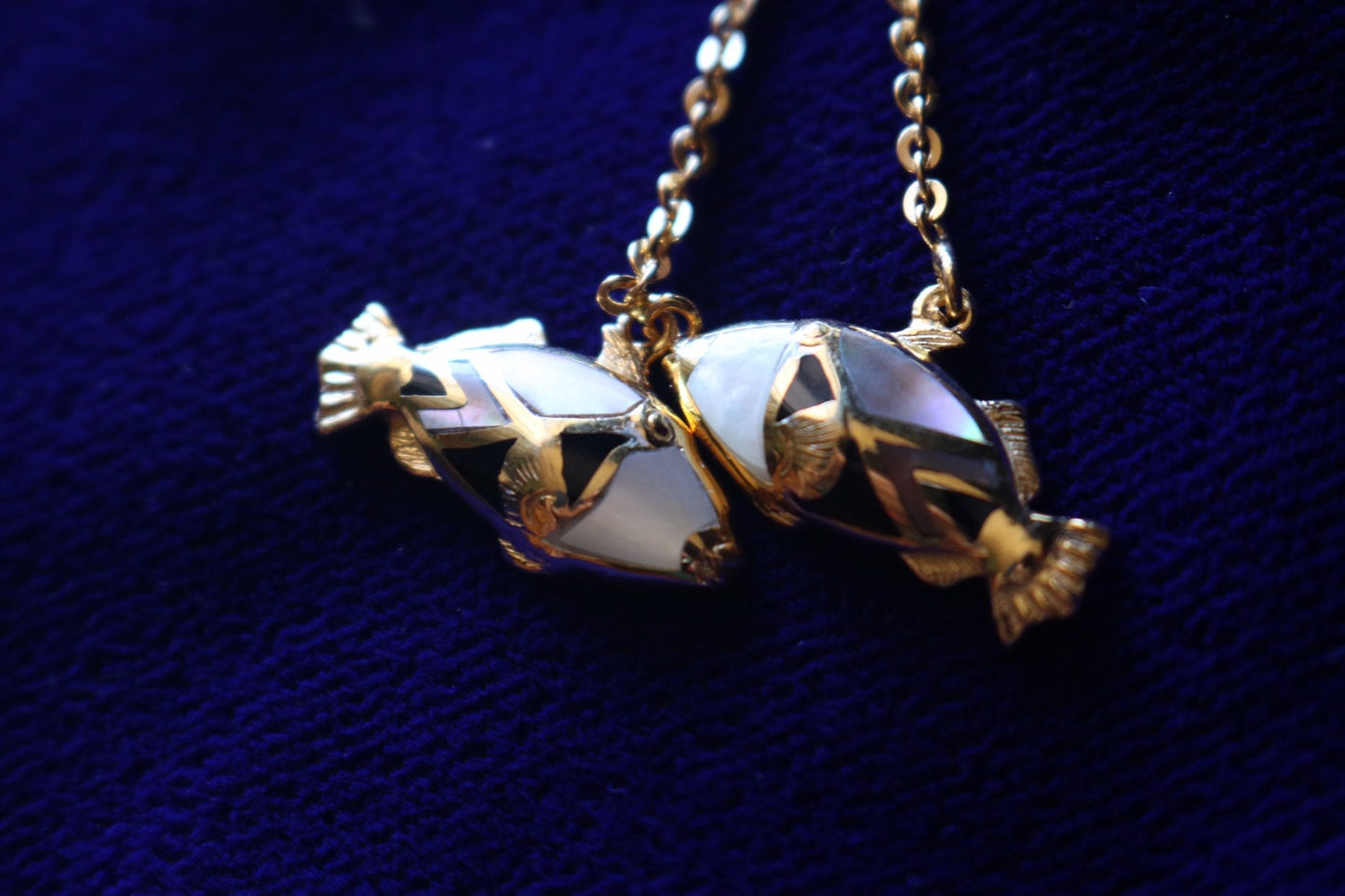 Humuhumunukunukuapua’a (Trigger Fish) Hawaiian State Fish Earrings. 18k Gold Vermeil, Silver, Mother of Pearl.