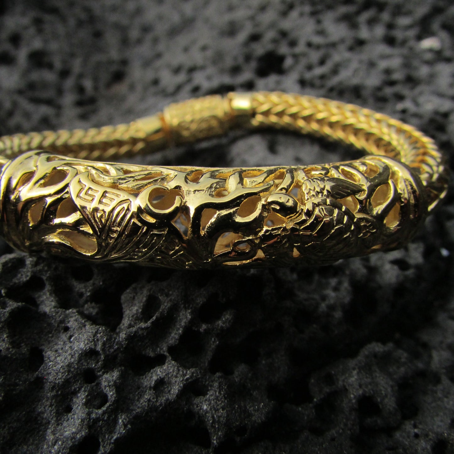 18K Gold Vermeil Handmade Men's Bracelet Manta Ray Turtle Hawaii | 18K Gold | Sterling Silver
